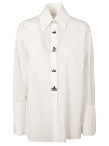 Crown Buttons Plain Formal Shirt - Genny - Modalova