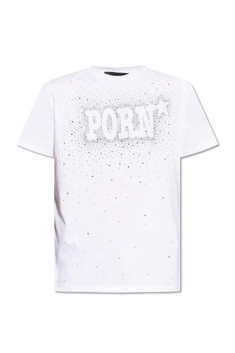 T-shirt With Sparkling Crystals - Dsquared2 - Modalova