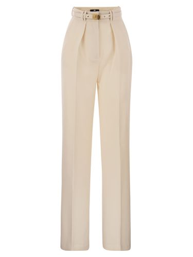 High-waist Crêpe Trousers - Elisabetta Franchi - Modalova