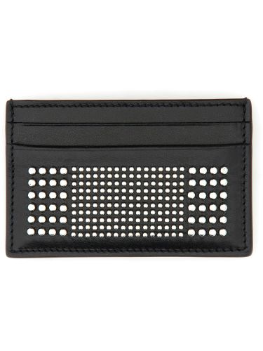 Leather Card Holder With Studs - Alexander McQueen - Modalova