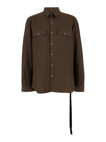 Shirt With Oversize Band And Buttons In Cotton Man - DRKSHDW - Modalova