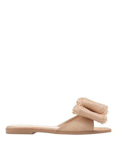 Flat Sandals With Bow In Natural Raffia - Mach & Mach - Modalova
