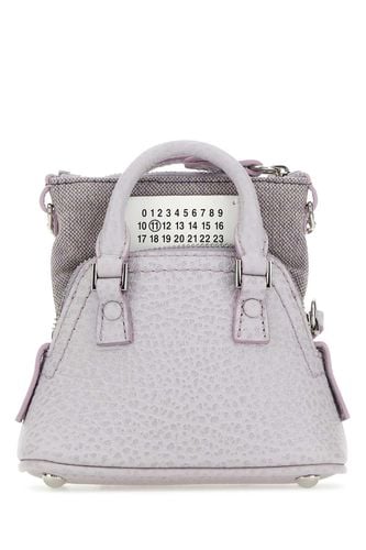 Lilac Leather And Fabric 5ac Classique Baby Handbag - Maison Margiela - Modalova