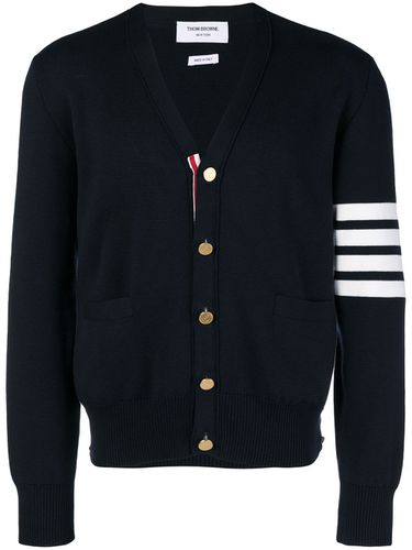 Milano Stitch V Neck Cardigan In Cotton Crepe - Thom Browne - Modalova