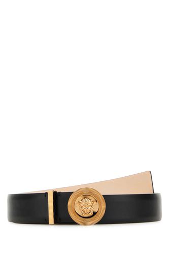 Versace Black Leather Belt - Versace - Modalova