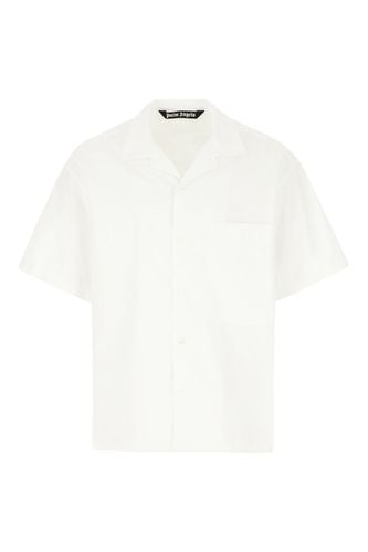 Palm Angels White Poplin Shirt - Palm Angels - Modalova