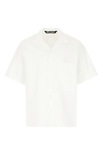 Palm Angels White Poplin Shirt - Palm Angels - Modalova