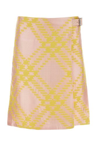 Embroidered Cotton Blend Skirt - Burberry - Modalova