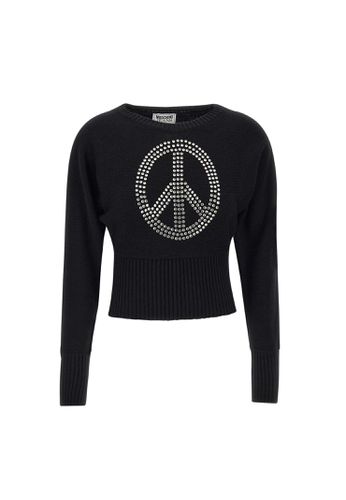 Peace Symbol Wool Blend Pullover - M05CH1N0 Jeans - Modalova