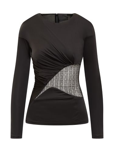Givenchy Draped Jersey And Lace Top - Givenchy - Modalova