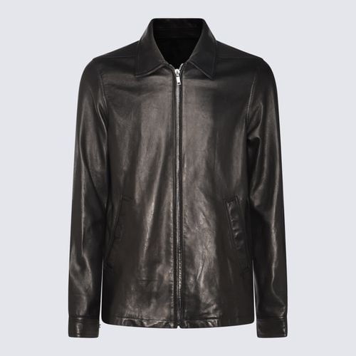 Rick Owens Black Leather Jacket - Rick Owens - Modalova