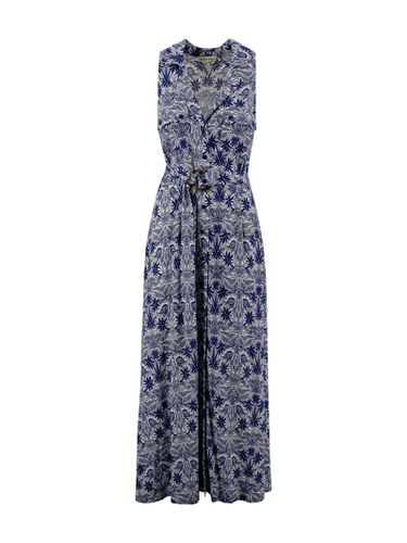 Long Printed Shirt Dress Blue - Surkana - Modalova