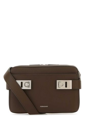 Brown Leather Crossbody Bag - Ferragamo - Modalova