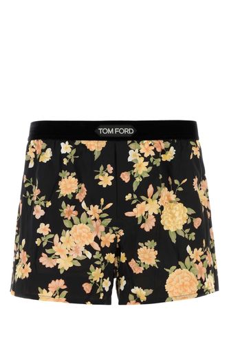 Printed Stretch Satin Boxer - Tom Ford - Modalova