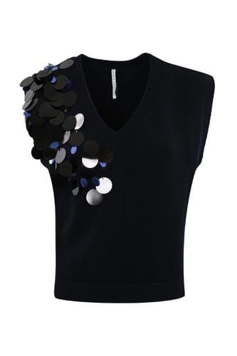 Cashmere Vest With Sequins - Liviana Conti - Modalova