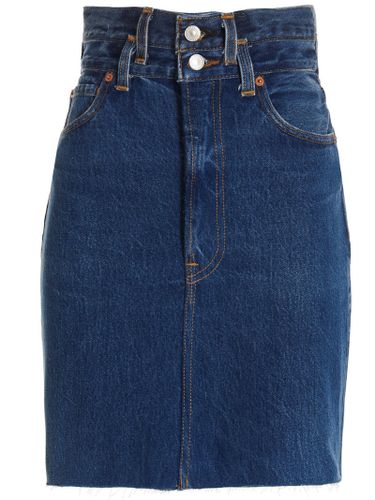 Double Waisted Pencil Re Done X Levis Skirt - RE/DONE - Modalova