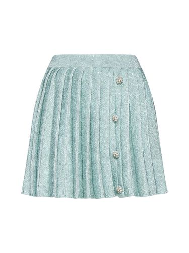 Sequin Pleated Knit Miniskirt - self-portrait - Modalova