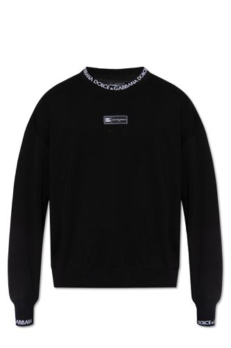 Sweatshirt With Logo Patch - Dolce & Gabbana - Modalova