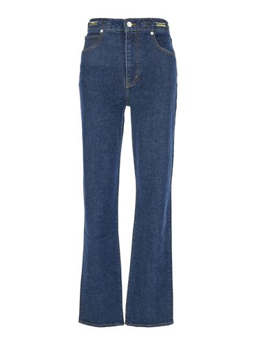 The Ritz Ruler Flared Jeans With Logo Plaque On The Waist And Logo Embroidery On The Rear In Denim Woman - Frame - Modalova