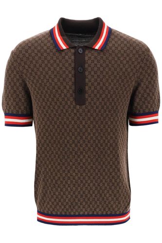 Mini Monogram Jacquard Polo Shirt - Balmain - Modalova