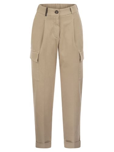 Cargo Carrot Trousers In Cotton Gabardine - Peserico - Modalova