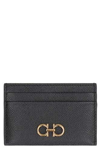 Gancini Leather Card Holder - Ferragamo - Modalova