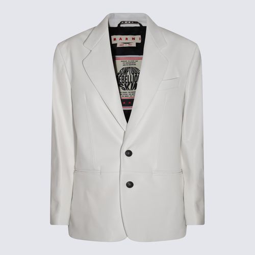 Marni White Leather Casual Jacket - Marni - Modalova