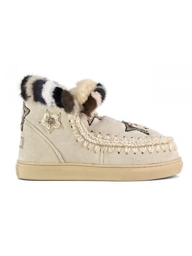 Eskimo Sneaker Star Patches & Mink Fur Trim - Mou - Modalova