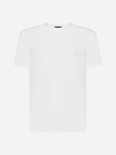 Monogram Viscose T-shirt - Giorgio Armani - Modalova