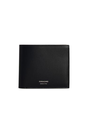 Florence Black Leather Wallet - Ferragamo - Modalova