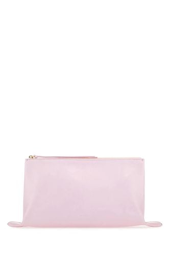 Pastel Pink Leather Medium Clutch - Jil Sander - Modalova