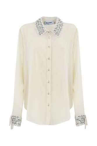 Georgette Shirt With Jewel Embroidery - Blugirl - Modalova