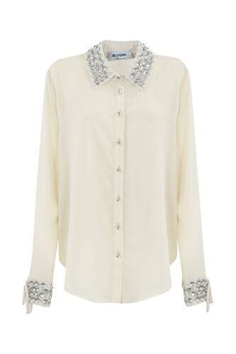 Georgette Shirt With Jewel Embroidery - Blugirl - Modalova