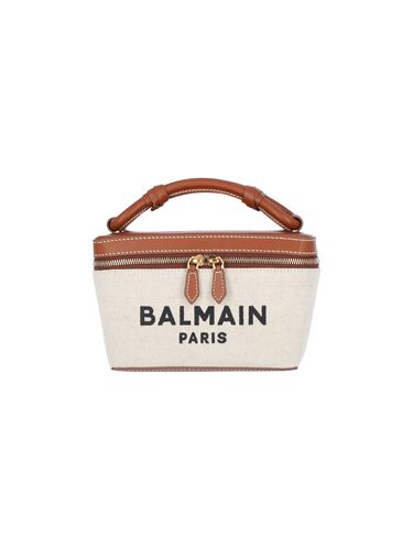 B-army Vanity Beige Canvas Bag - Balmain - Modalova