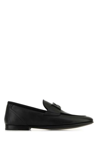 Black Leather Erice Loafers - Dolce & Gabbana - Modalova