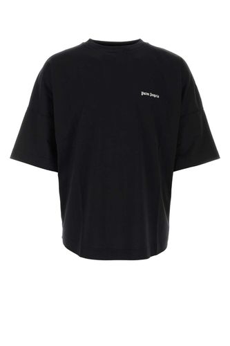 Black Cotton Oversize T-shirt - Palm Angels - Modalova