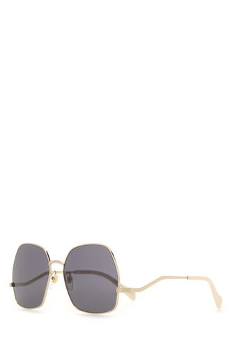 Gucci Gold Metal Sunglasses - Gucci - Modalova