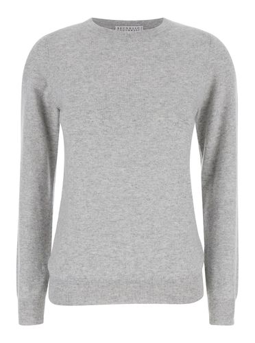 Crewneck Sweater In Cashmere Woman - Brunello Cucinelli - Modalova