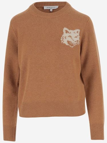 Wool Sweater With Logo - Maison Kitsuné - Modalova