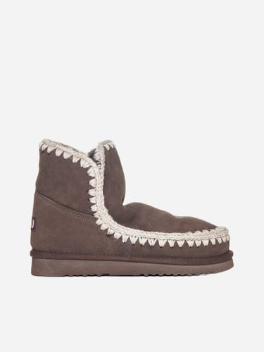 Eskimo Suede And Shearling Ankle Boots - Mou - Modalova