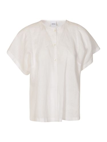 Band Collar Plain Short-sleeved Shirt - Aspesi - Modalova