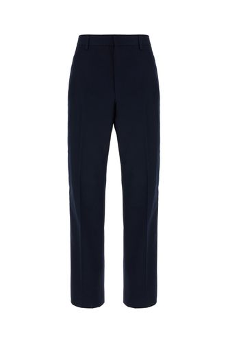 Ferragamo Navy Blue Cotton Pants - Ferragamo - Modalova