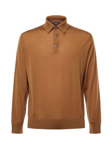 Zegna Lightweight Wool Polo Shirt - Zegna - Modalova