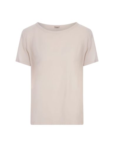 Her Shirt Ecru Opaque Silk T-shirt - Her Shirt - Modalova