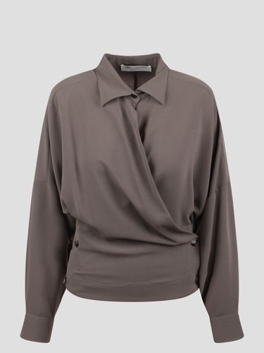 Lightweight Crepe Crisscross Shirt - Philosophy di Lorenzo Serafini - Modalova