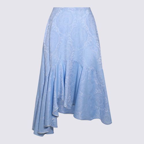 Etro Light Blue Cotton Skirt - Etro - Modalova