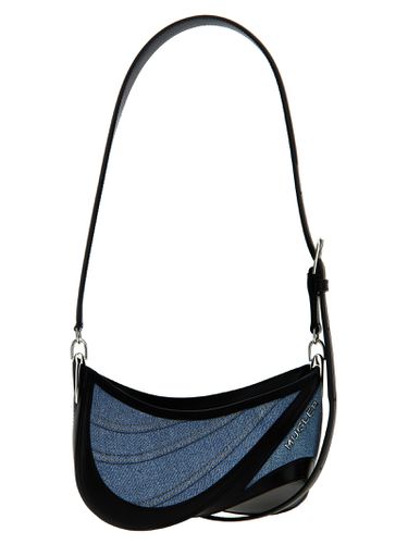 Small Denim Spiral Curve 01 Shoulder Bag - Mugler - Modalova