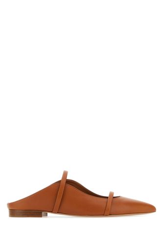 Caramel Nappa Leather Maureen Flat Slippers - Malone Souliers - Modalova