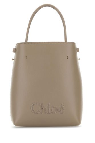 Dove Grey Leather Micro Sense Handbag - Chloé - Modalova