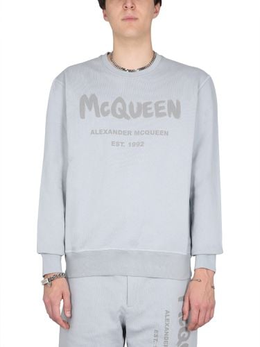 Logo Detail Cotton Sweatshirt - Alexander McQueen - Modalova